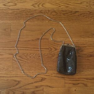 Whiting & Davis Black Mesh Evening Clutch